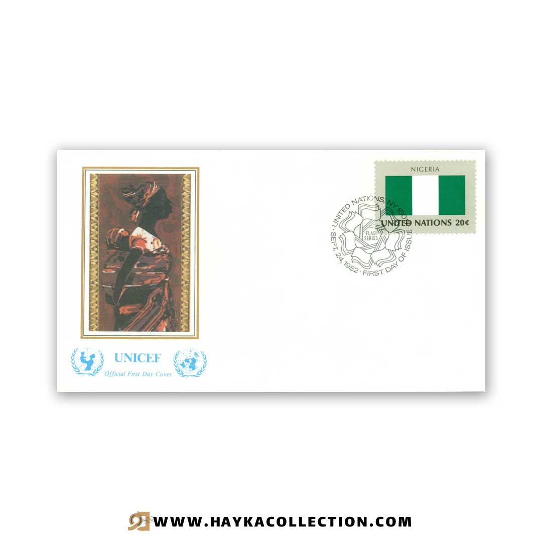 پاکت نامه United Nations نیجریه چاپ کشور سوئیس 1982