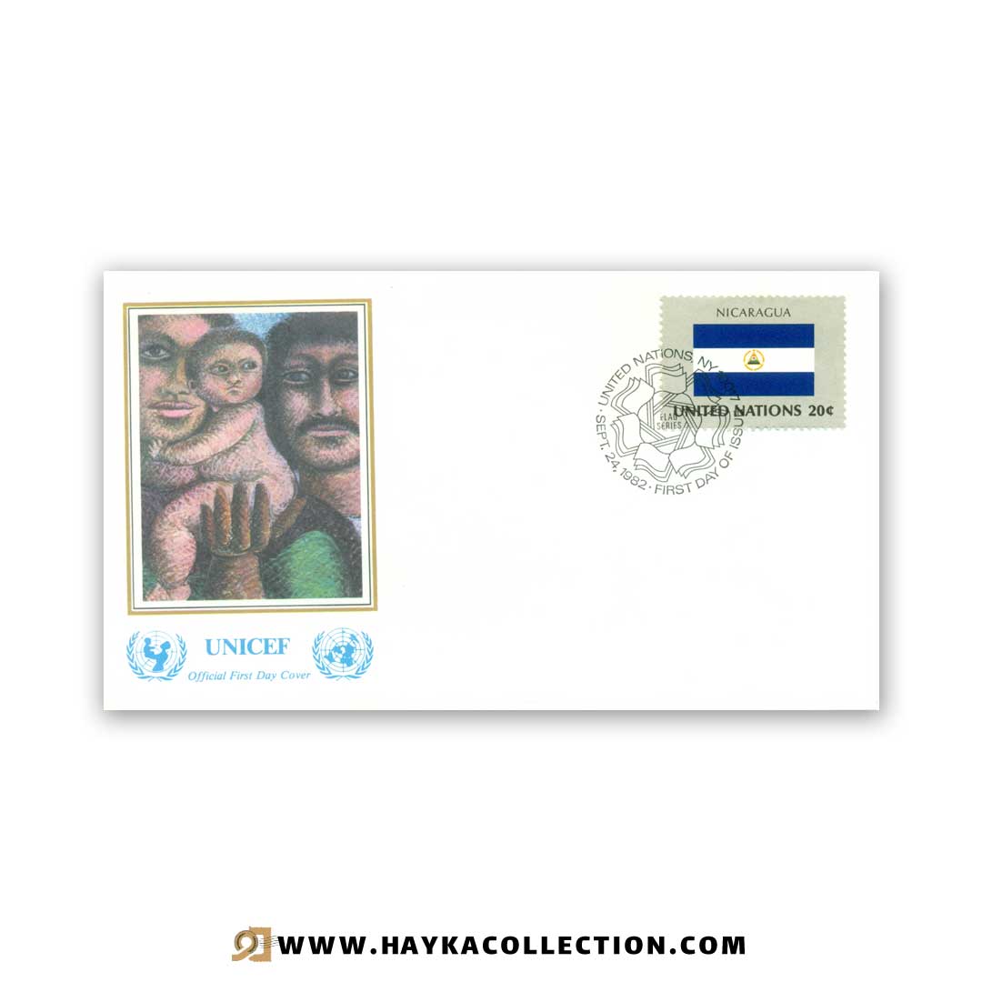 پاکت نامه United Nations نیکاراگوئه چاپ کشور سوئیس 1982
