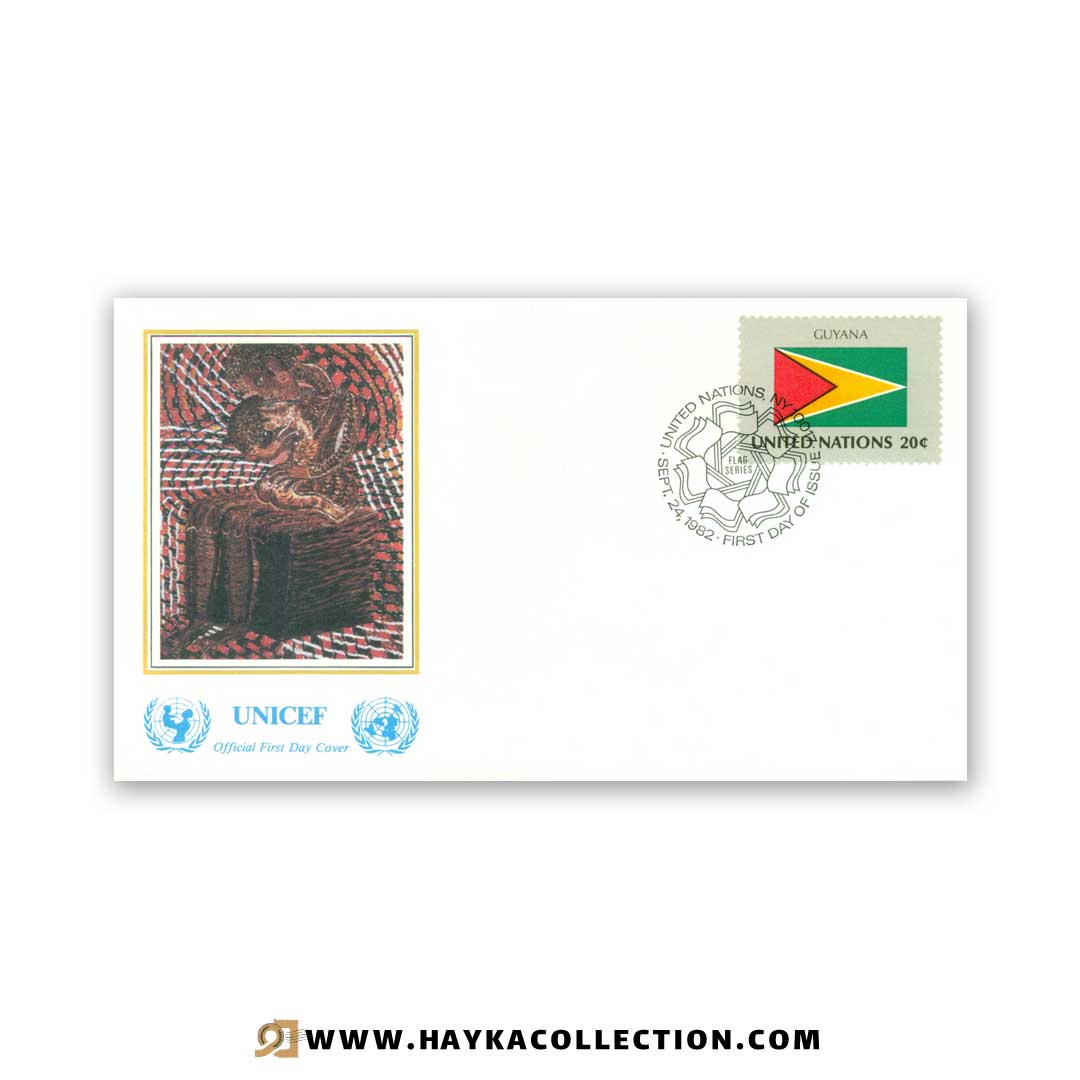 پاکت نامه United Nations گویان چاپ کشور سوئیس 1982