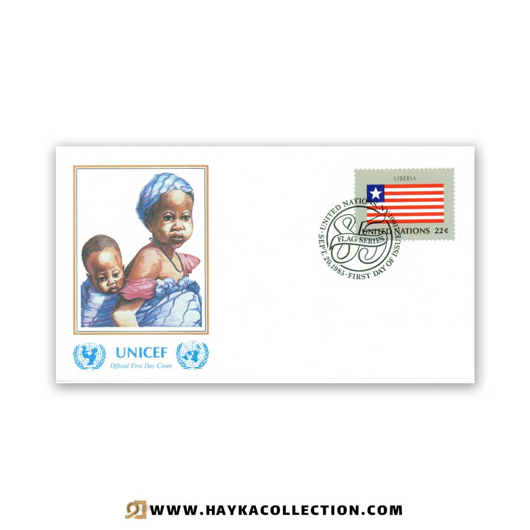 پاکت نامه United Nations لیبریا چاپ کشور سوئیس 1985